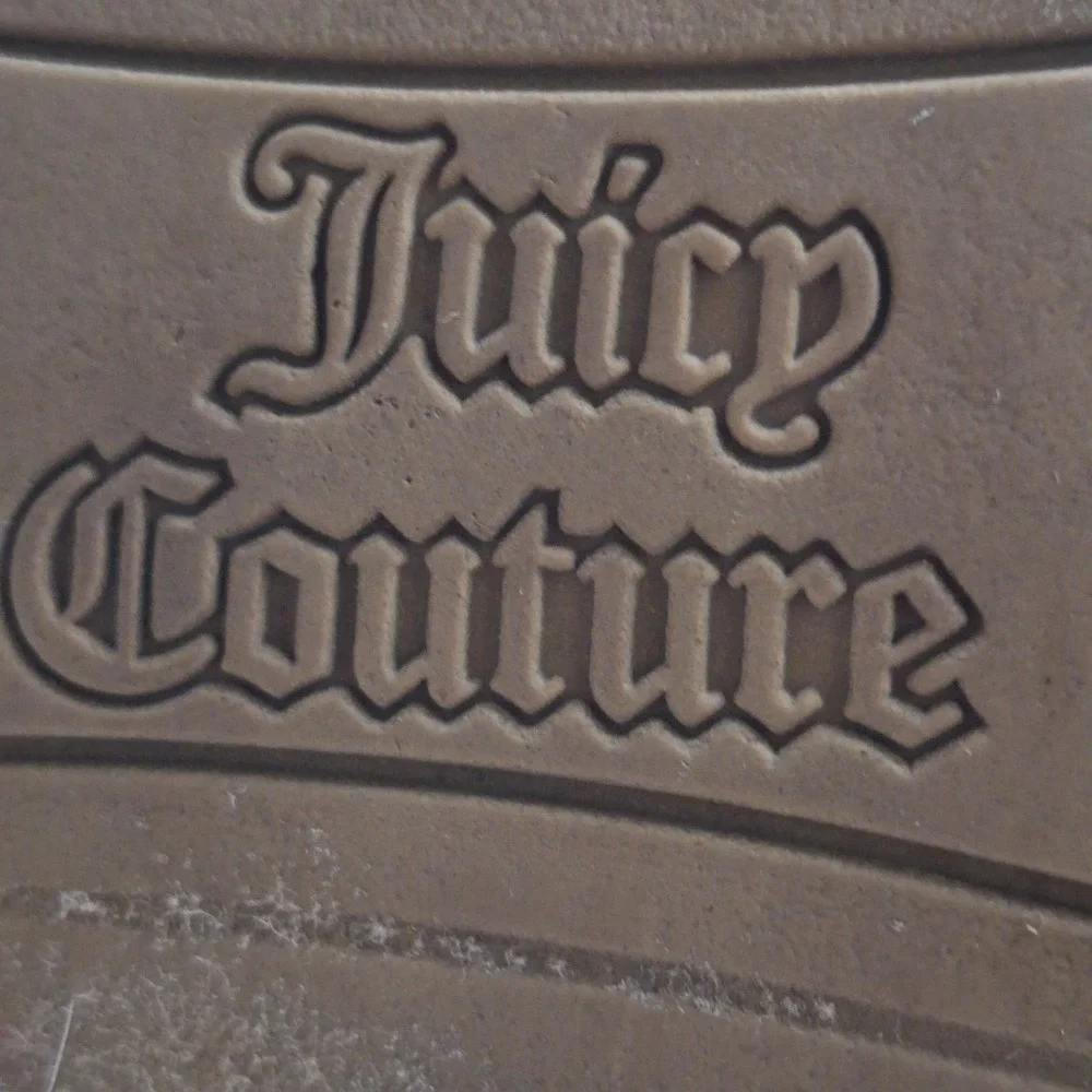 Juicy Couture Kodak Girls Glitter Bow Faux Fur Lined Ankle Bootie Slip-On US 3M‎